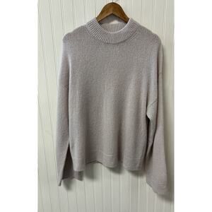 NAKEDCASHMERE Made in Italy 100%Cashmere Crewneck Sweater in Flax Large NWOT